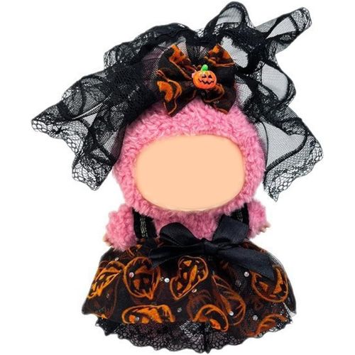 EIH1 Mignon Mini Poupée en Peluche Vêtements pour Halloween, Tenue Seulement Vêtements Accessoires pour 17cm Poupées, Vêtements DIY Enfants Cadeaux¿B¿