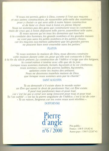 Pierre D 'angle N° 6 / 2000