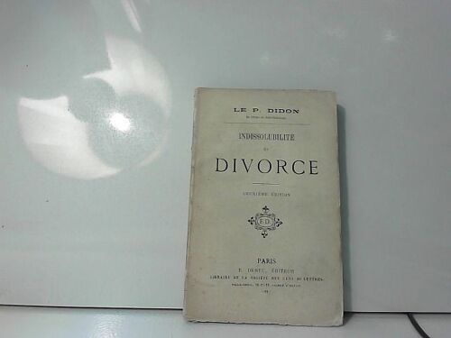 Indissolubilité Et Divorce