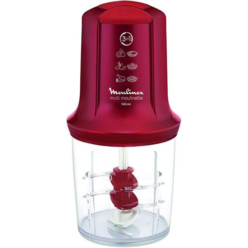 Moulinex Multimoulinette AT714G32 - Hachoir - 0.5 litres - 500 Watt - Rouge rubis