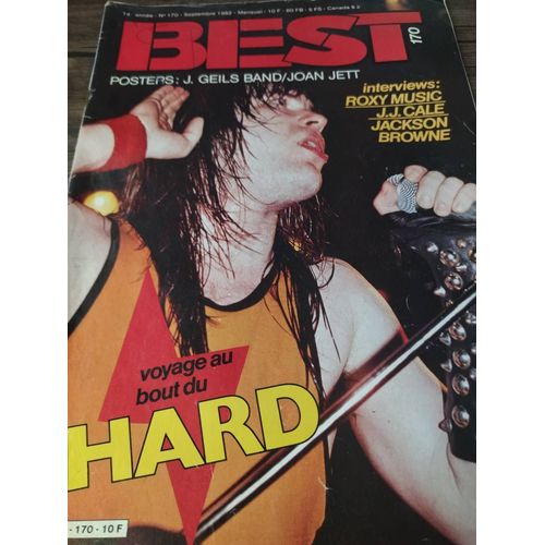 Best No. 170 . Septembre 1982 . Roxy Music , J. J. Cale , Jackson Brown . Sans Poster
