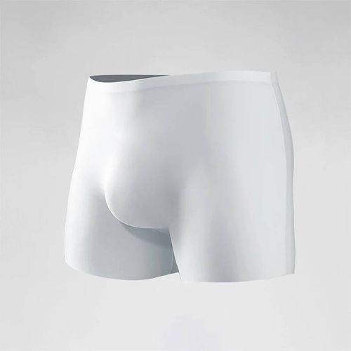 Sous-Vêtements Pour Hommes,Boxeurs En Soie Glacée Avec Estampage 3d,Boxeurs Fins Sans Couture,Shorts Courts De Sport Allongés Pour L'été.Blanc.2xl