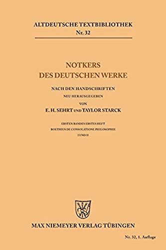 Notkers Des Deutschen Werke
