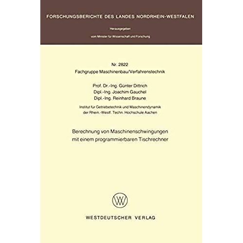 Berechnung Von Maschinenschwingungen Mit Einem Programmierbaren Tischrechner