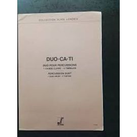 Duo-Ca-Ti Duo Pour Percussions 1 Caisse Claire 4 Timbales Fuzeau