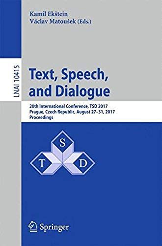 Text, Speech, And Dialogue