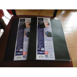 Exacompta Protège Documents 40 Poches 80 Vues A4 Noir Vega Lot De 2