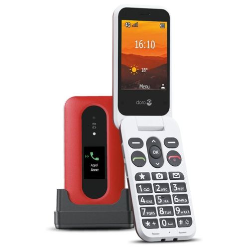 Téléphone Portable Senior DORO Leva L30 Rouge/Blanc
