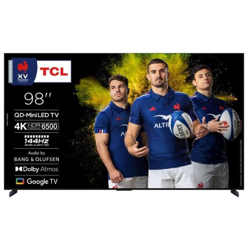 TV QD-Mini LED Tcl 98X11K 248 cm 4K UHD 2025 Aluminium brossé