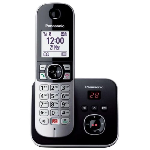 Téléphone Fixe sans fil Solo Panasonic KX TG6861 Noir et Argent