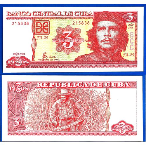 Cuba 3 Pesos 2004 Neuf Che Guevara Billet Amerique Centrale Caraibe Kuba Peso