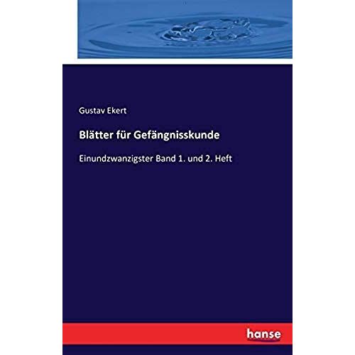 Blätter Für Gefängnisskunde