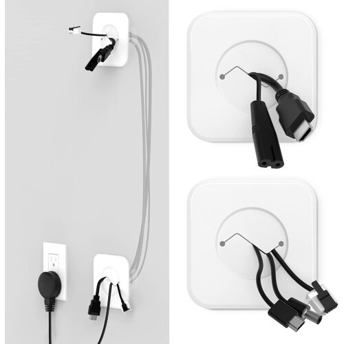 MEVRONISSHOP-Kit de Dissimulation de Câbles pour TV - Kit de Gestion de Câbles pour TV Murale, Cache Les Câbles de la TV Derrière Le Mur (Blanc)