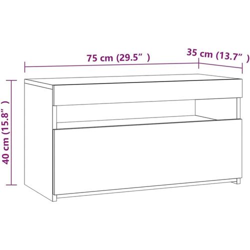 Meuble Tv Avec Lumières Led, Armoire De Télévision, Meuble Télé De Salon, Armoire Basse Salle De Séjour Intérieur, Moderne, Blanc