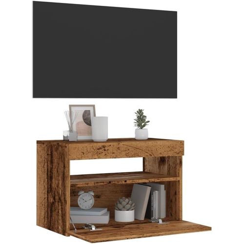 Meuble Tv Avec Lumières Led, Armoire De Télévision, Meuble Télé De Salon, Armoire Basse Salle De Séjour Intérieur, Moderne, Blanc
