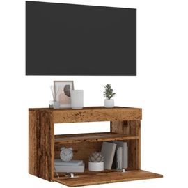Meuble Tv Avec Lumières Led, Armoire De Télévision, Meuble Télé De Salon, Armoire Basse Salle De Séjour Intérieur, Moderne, Blanc