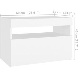 Meuble Tv Avec Lumières Led, Armoire De Télévision, Meuble Télé De Salon, Armoire Basse Salle De Séjour Intérieur, Moderne, Blanc