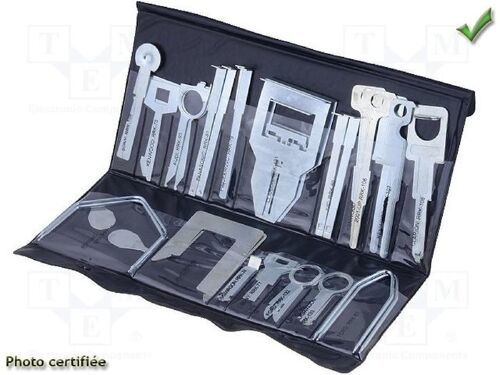 Kit De 17 Cles Extraction Autoradio Clarion Kenwood Jvc Panasonic Pioneer Sony Compatible Avec Audi Ford Fiat Vw