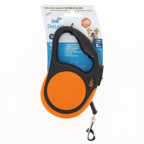 Laisse Retractable Spa Orange