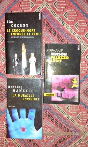 Lot De Trois Policiers Aux Édition Points :Tim Cockey, Le Croque-Monsieur Enfonce Le Clou / Henning Mankell, La Muraille Invisible / Stéphanie Benson, Palazzo Maudit. Très Bon État