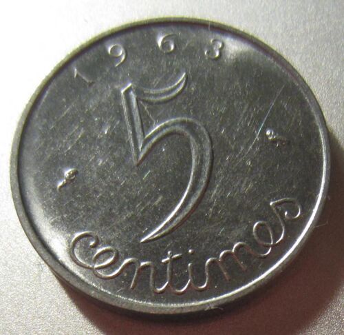 Pièce France 5 Centimes De Francs À L'épi Type Épi 1963