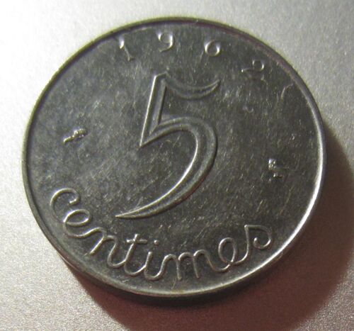 Pièce France 5 Centimes De Francs À L'épi Type Épi 1962