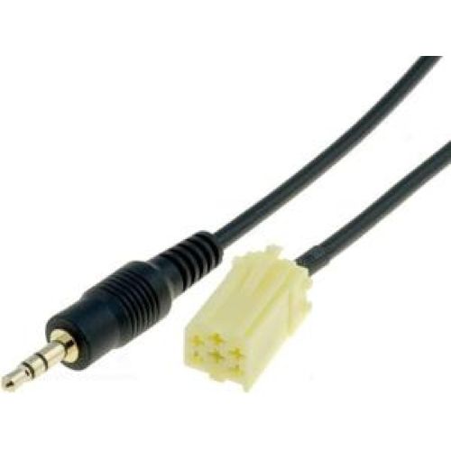 Faisceau entree AUX Jack 3.5 Autoradio compatible avec Alfa Fiat Lancia MINI ISO - Jaune