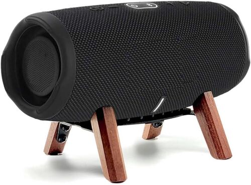 Support en bois véritable compatible avec enceinte portable JBL Charge 5, Charge 6, Trépied, Support stable en bois robuste utilisé pour Charge 4, 3, Flip 6, 5, 4 (Noyer)