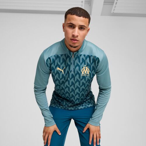 Puma Olympique De Marseille Pre-Match Quarter-Zip Top Men, Vêtements, Bold Bleu/Ocean Tropic, M