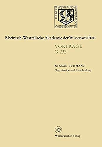 Organisation Und Entscheidung