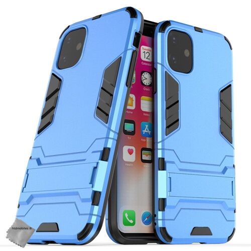 Housse etui coque rigide anti choc pour Apple iPhone 11 + film ecran - BLEU CLAIR