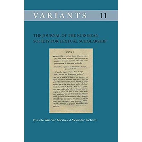 The Journal Of The European Society For Textual Scholarship
