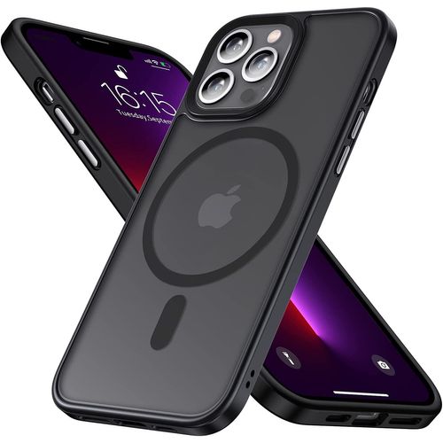 Magnétique Antichoc Coque iPhone 13 Pro Max[Protection de Qualité Militaire et Compatible MagSafe]Translucide Mat avec 4 Coins Airbag Armor Ultra Mince Protection Coque iPhone 13 Pro Max Magsafe