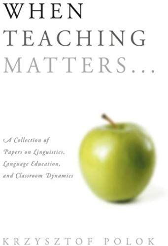 When Teaching Matters...