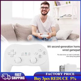 Manette De Jeu Filaire Pour Nintendo Wii Wii, 2 Pièces, Contrôleur Classique, Éléments De Console, Légère, Pour Jeu À Distance