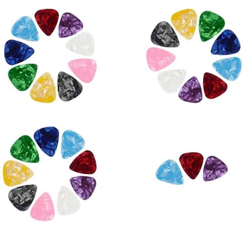 A 30pcs Médiators Plectres Celluloïd Médiators 0.46 0.71 0.96mm Coloré Sensation Confortable