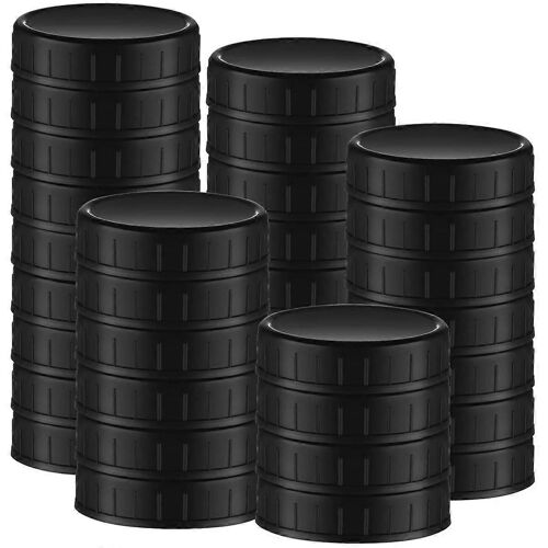 30 Couvercles En Plastique Polyvalents Pour Bocaux Mason Jar (70 Mm) Avec Joint En Caoutchouc - Parfait Pour Les Bocaux De Conserve À Bouche Régulière