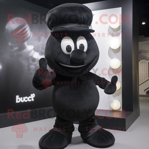 Costume De Mascotte Redbrokoly De Bracelet Noir Personnage Habillé D'un Costume Et De Bonnets