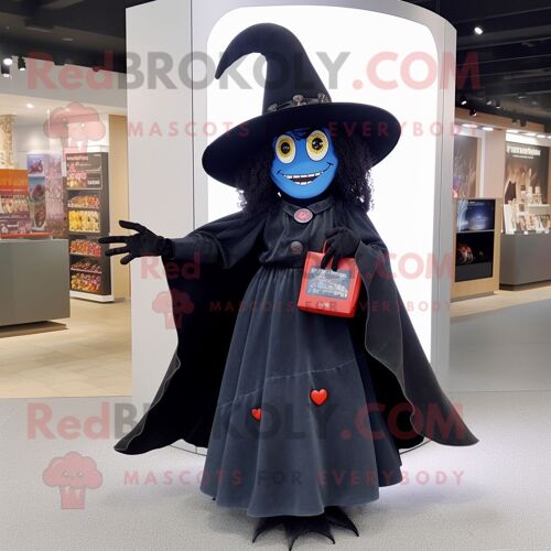 Mascotte Redbrokoly De Personnage De Sorcière Noire Habillée D'un Jean Et De Porte-Monnaie