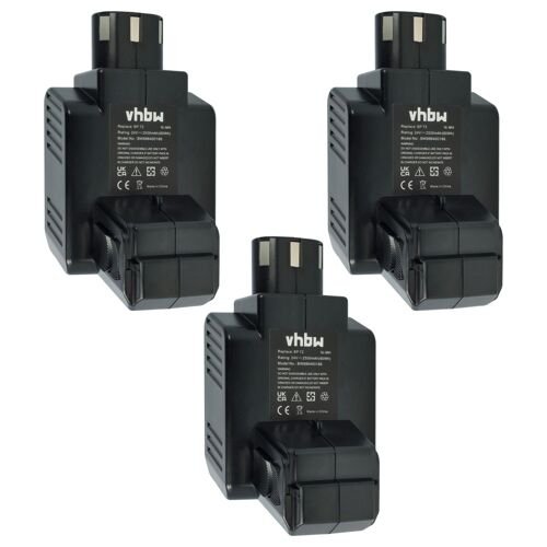 vhbw 3x Batteries compatible avec Hilti C 7/24, C 7/36, TCU 7/36, TE 5 A outil électrique (2500 mAh, NiMH, 24 V)