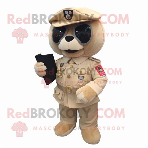Mascotte Redbrokoly De Personnage Crème Special Air Service Déguisement Habillé D'une Robe Taille Empire Et De Pochettes