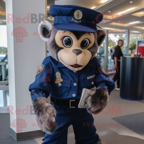 Costume De Mascotte Redbrokoly De Singe De La Marine Personnage Habillé D'un Bermuda Et De Gants