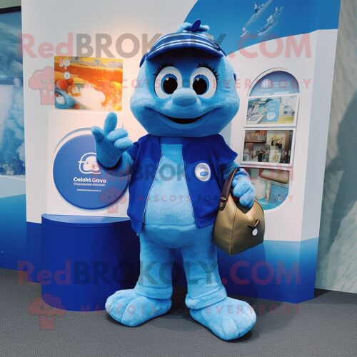 Personnage De Costume De Mascotte Redbrokoly Blue Alliance Habillé D'un Chino Et De Porte-Monnaie