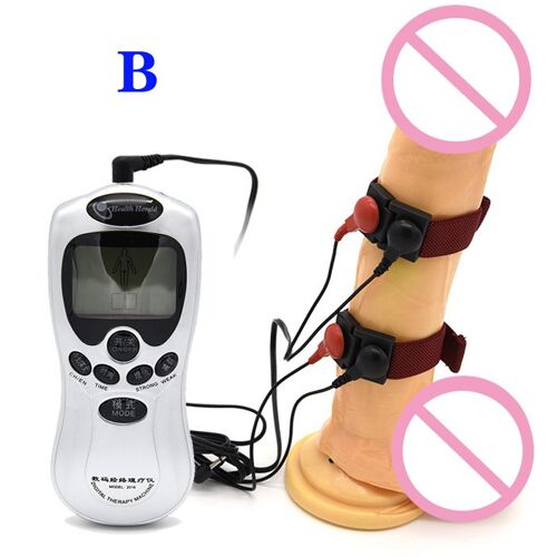 Anneau De Pénis De Massage Électrique Pour Hommes, Kit D'anneau Pénien, Jouets Sexuels Pour Adultes, Thérapie Par Électrochoc, Unis Issement Des Impulsions, Bdsm
