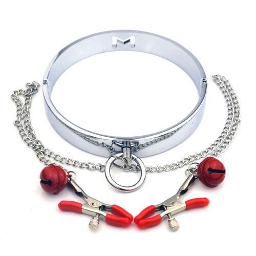 Collier En Chaîne De Mamelon En Métal, Bondage Bdsm Sexy, Jeux D'esclave Adultes Fétichistes, Jouets Pour Femmes, Cosplay Couples