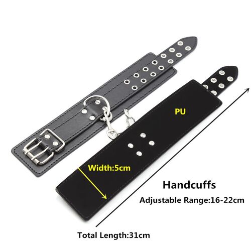 Anneau De Main En Cuir Pu De Haute Qualité, Menottes De Bondage Fétiche, Jouet Sexuel Pour Les Couples De Cosplay Esclave, Flirt Aux Contraintes Soumis