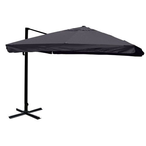 Parasol Déporté 3×4 M (5 M) Toile Polyester Anthracite Structure Aluminium/Acier Sans Pied Volant (Flap) 04_0007957