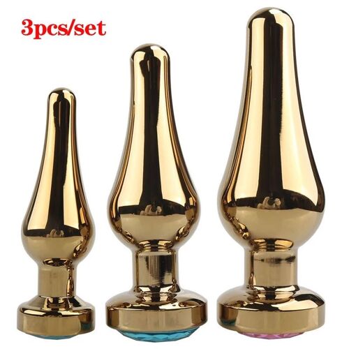 Plug Anal En Métal Pour Hommes Et Femmes, Jouets Sexuels Pour Adultes, Plug Anal, Dilatateur Anal, Bijoux, Stimulateur D'anus, Point G, Mast Jaune Ation, 7,0 Fesses
