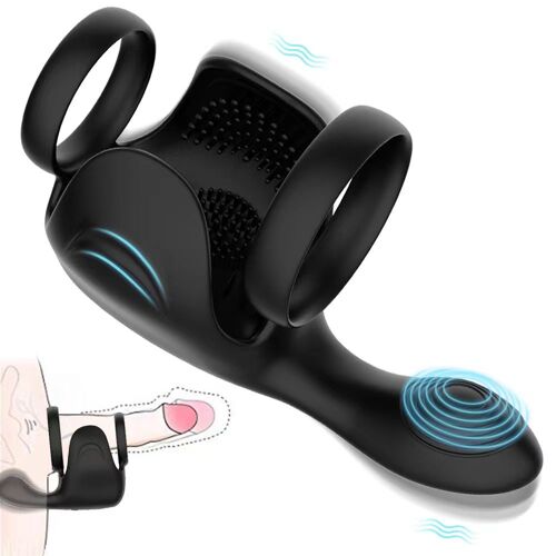 Double Anneau Pénien En Silicone Pour Homme, Anneau De Pénis, Vibromasseur, Masseur, Plug Anal, Jouets Sexuels