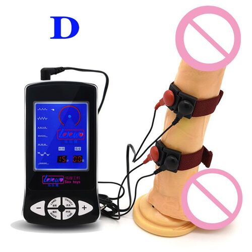 Anneau De Pénis De Massage Électrique Pour Hommes, Kit D'anneau Pénien, Jouets Sexuels Pour Adultes, Thérapie Par Électrochoc, Unis Issement Des Impulsions, Bdsm